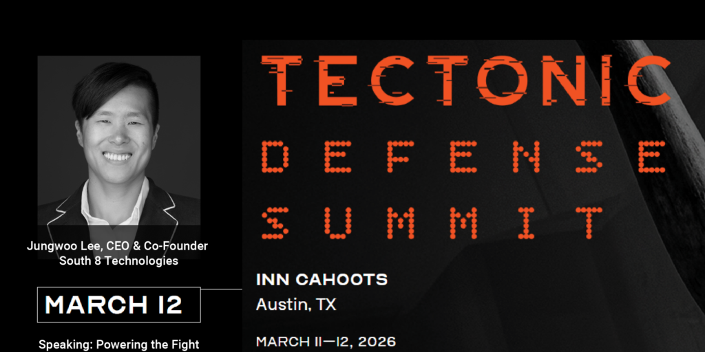 Jungwoo Lee speaking at Tectonic Defense Summit